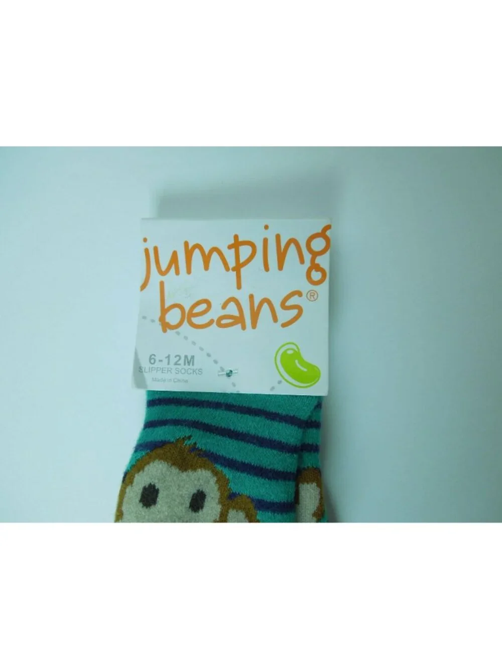 Jumping Beans Baby Boy Toddler Monkey Slipper Sock Size 6-12 Months